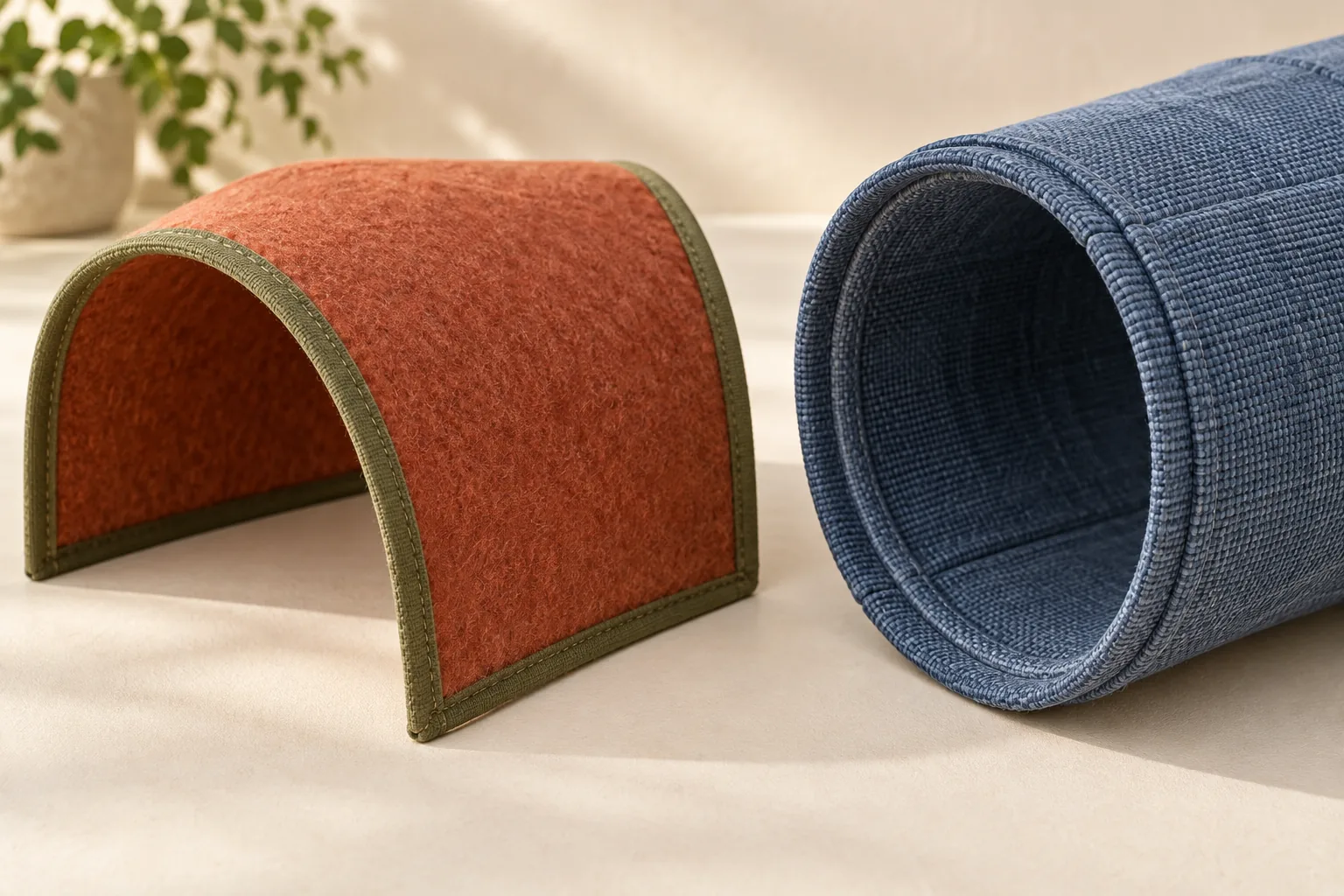 New concept illustration comparing the bound edge of a felt panel with a stitched fabric support channel